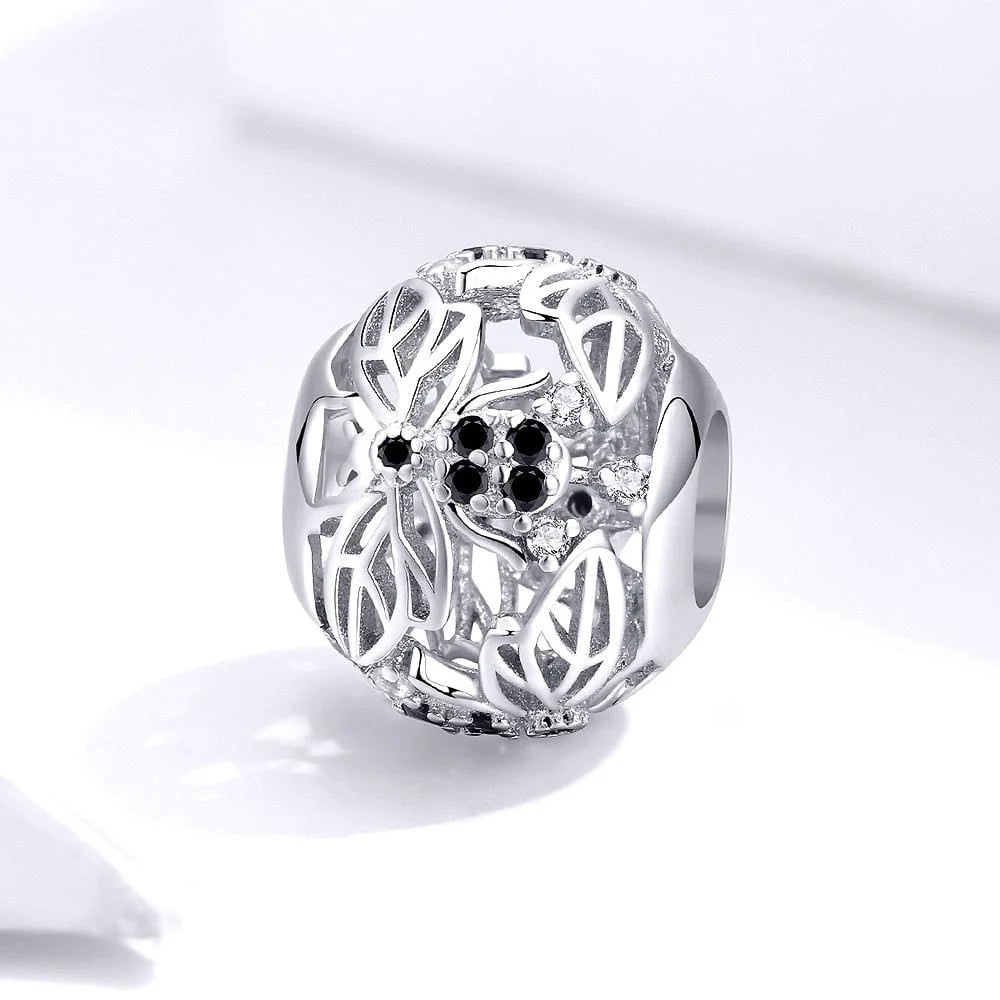 Solid 925 Sterling Silver Honey Bee Animal Pandora Inspired Charm