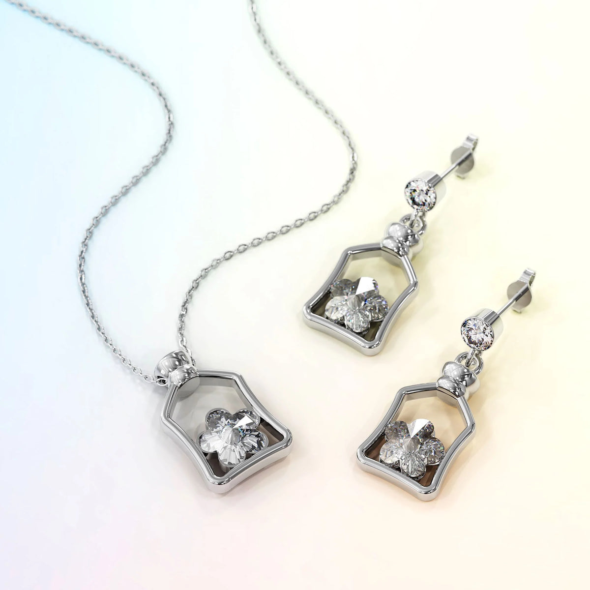 Boxed Cutie Star Necklace And Earrings Set Embellished with SWAROVSKI® Crystals