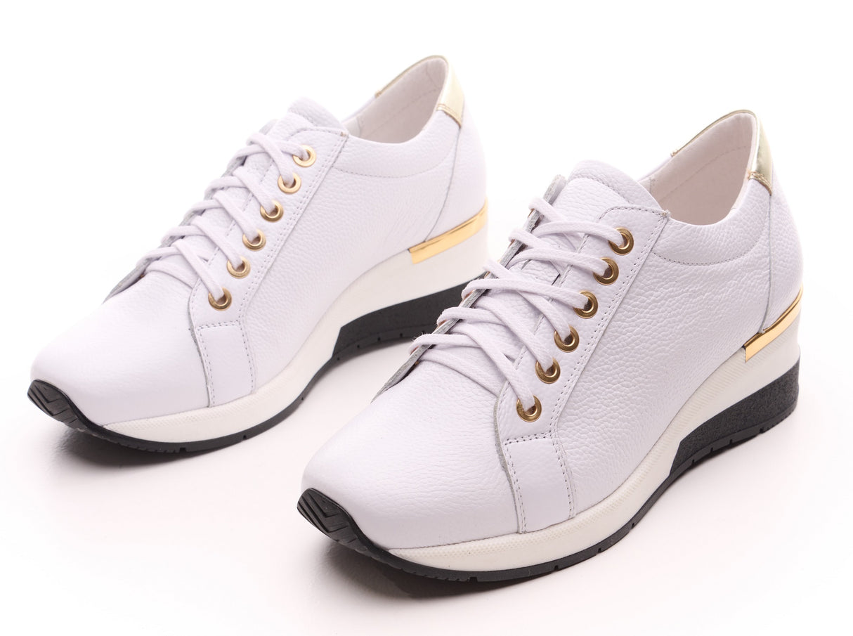 Bosccolo Womens Sneakers - White/Gold