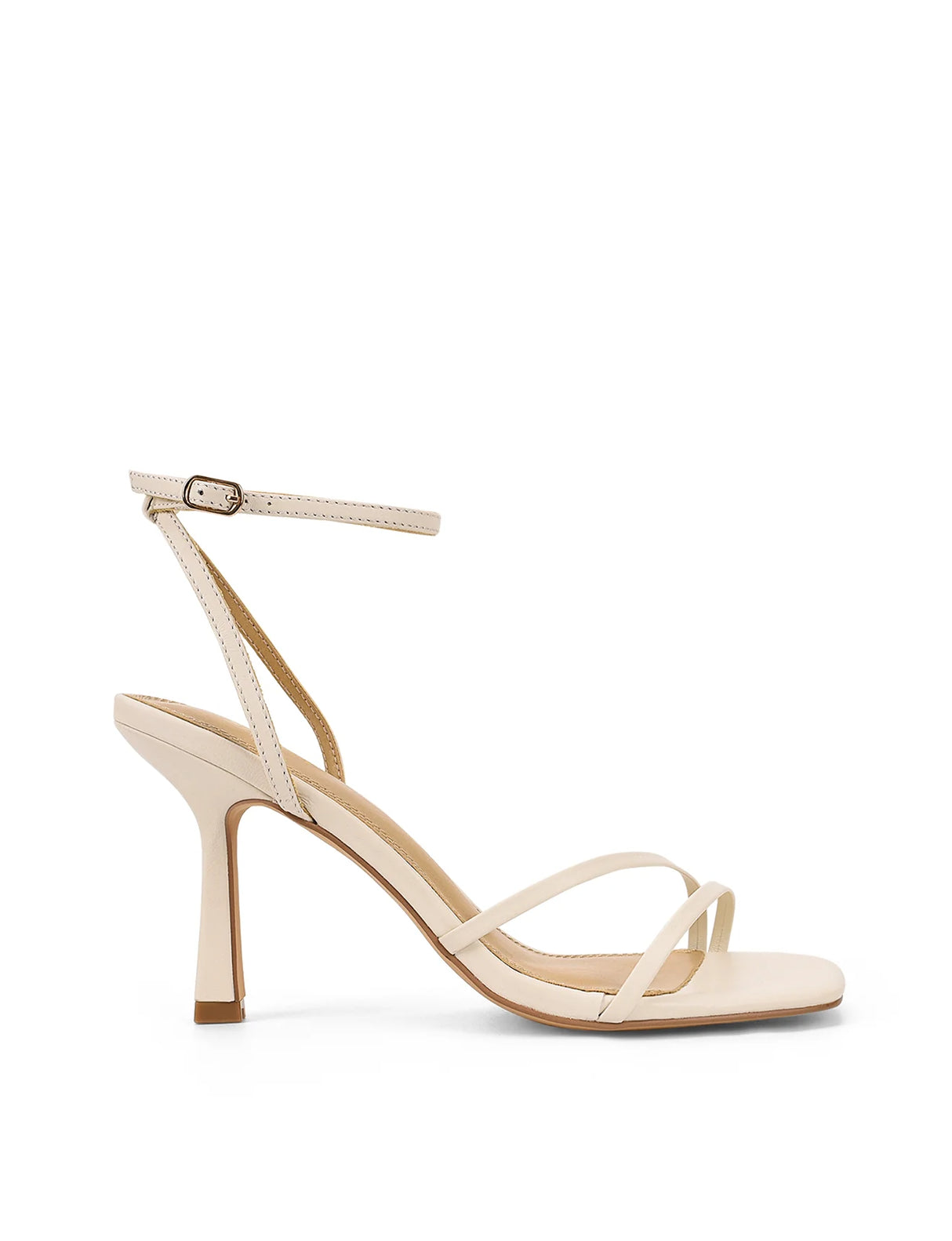 Siren Strappy Heels - Chalk Leather