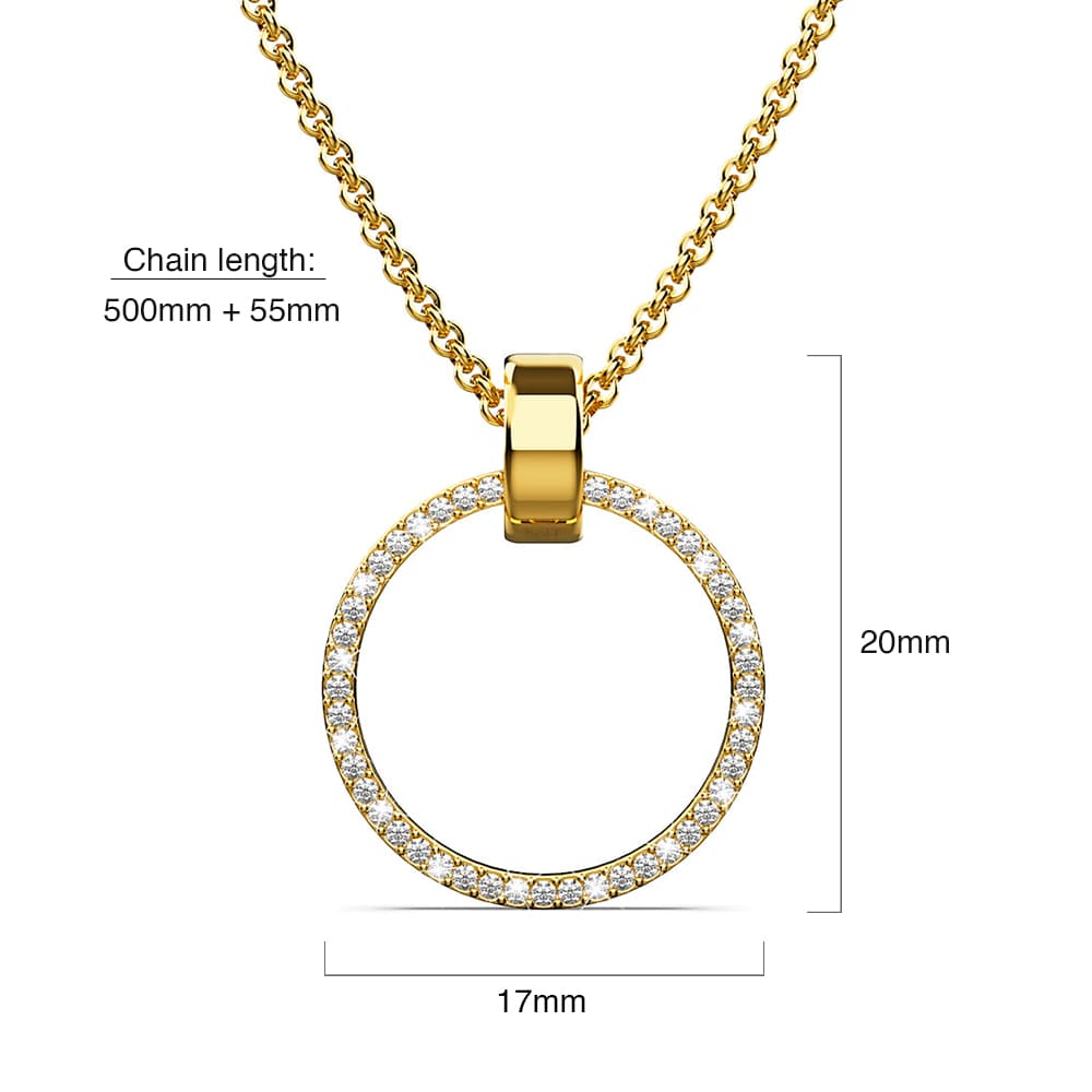 Krystal Couture Orbit of Charm Necklace Embellished with SWAROVSKI Crystal in Gold