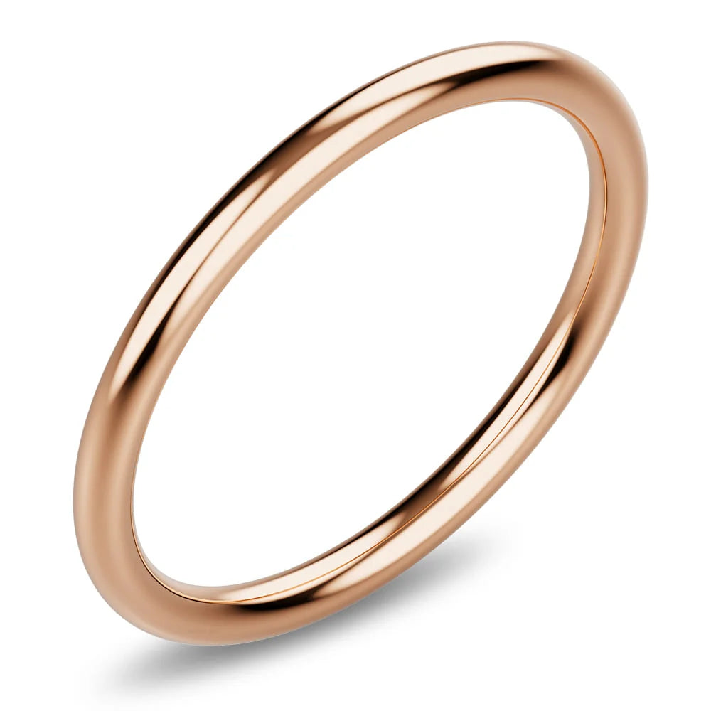Bullion Gold Rheda Classic Tubular Ring in Rose Gold