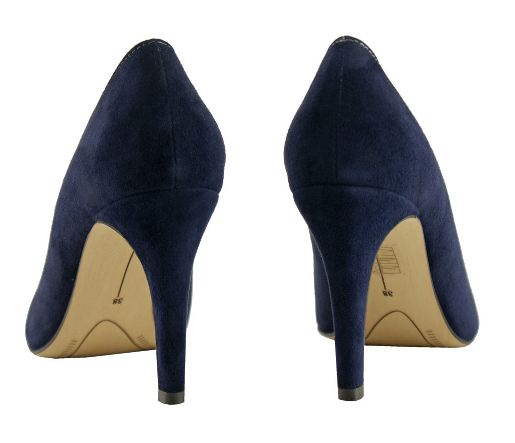 Bosccolo Womens Heels Embroidered - Navy Blue
