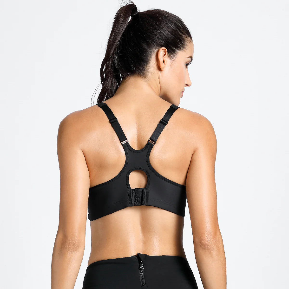 No Bounce High Support Workout Bra - Black