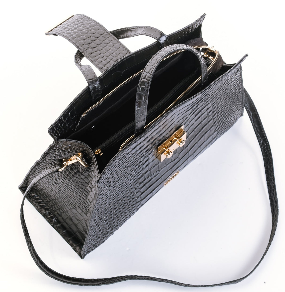 Bosccolo Handbag - Black/Croco