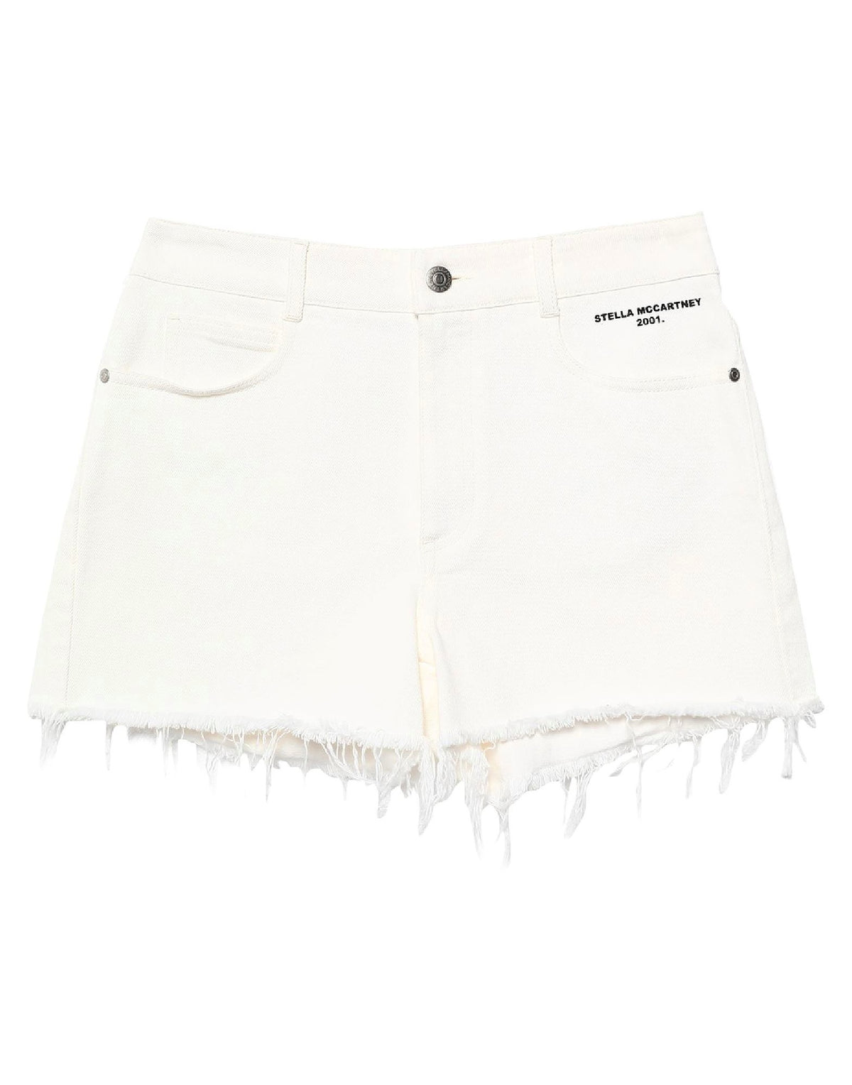 Stella Mccartney Womens Denim Shorts - White