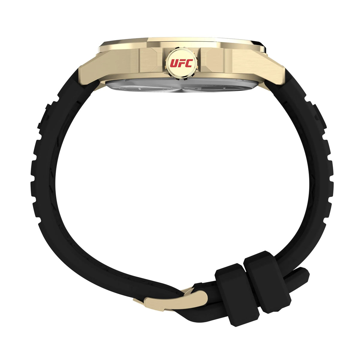 Timex UFC Prospect 46Mm Black Dial With Gold Tone Case & Black Silicone
