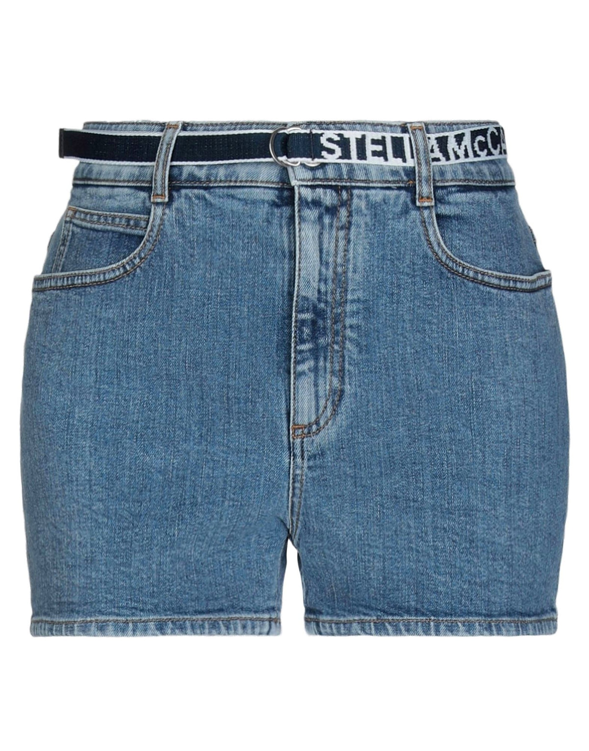 Stella Mccartney Womens Denim Shorts - Blue