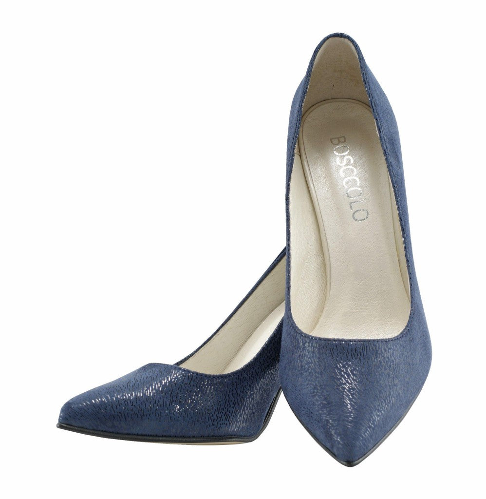 Bosccolo Womens Spike Heels Elite 2169 - Navy Blue