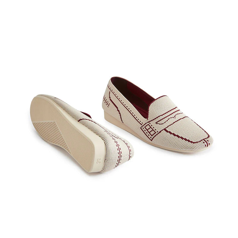 Comfortable Slip On Square Toe Loafers - Sand