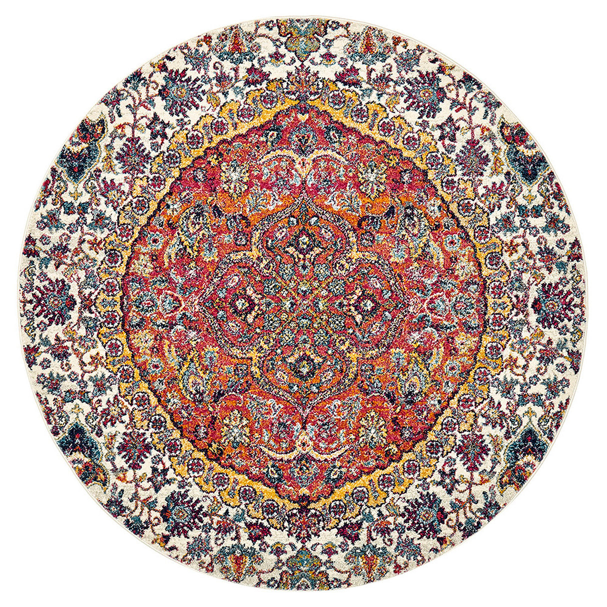Museum 867 Rust Round Rug