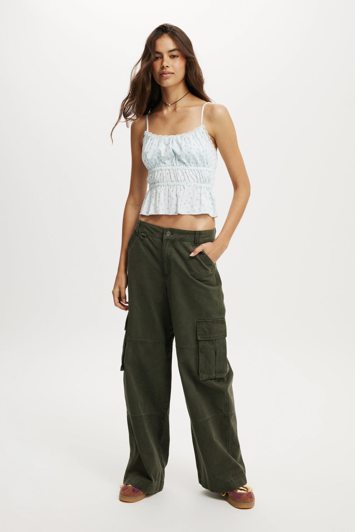 Cotton On Women's Annie Lace Cami - Sophia Ditsy Seamist