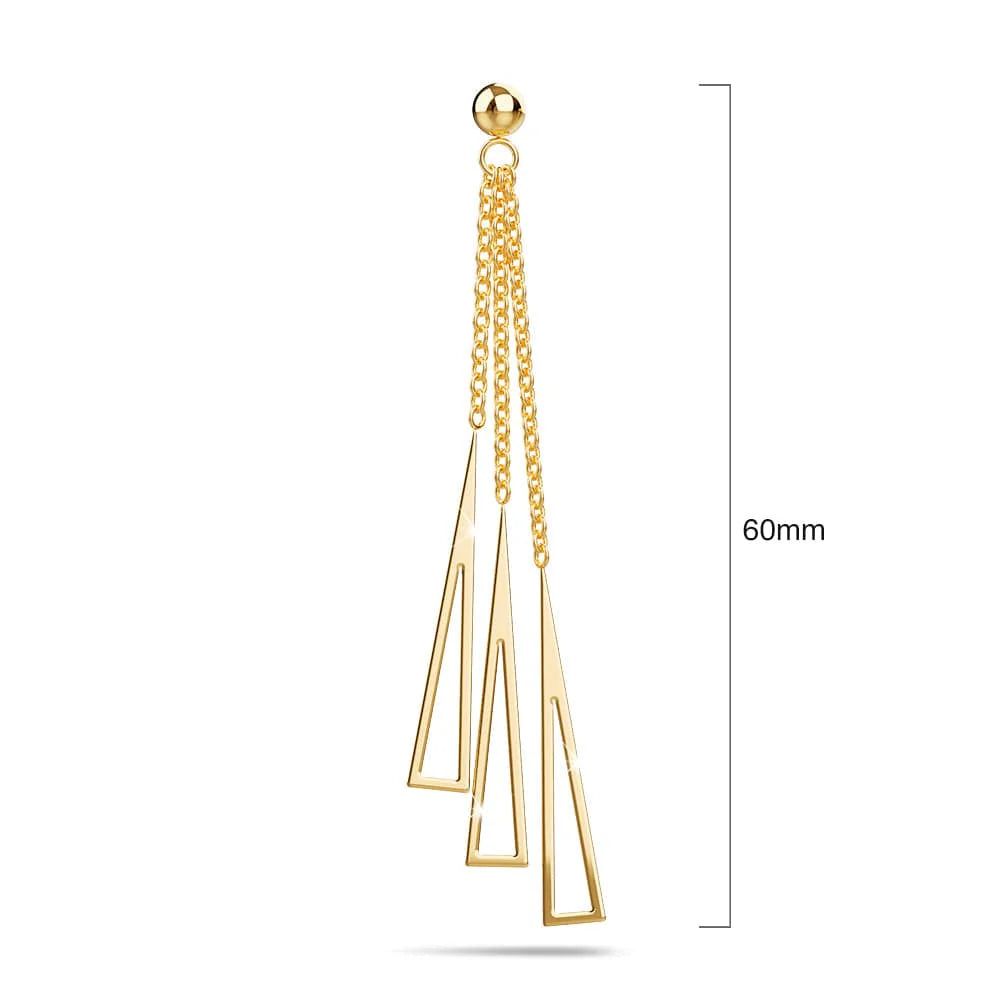 Bullion Gold Royal Tassel Gold Layered Earrings