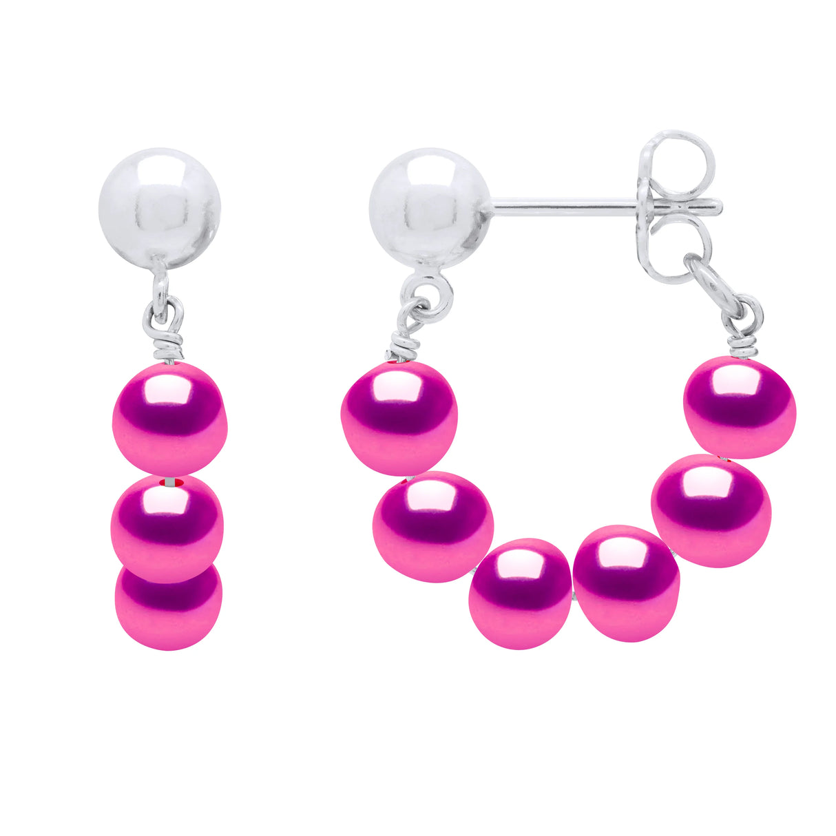 Drop Earrings 6 Pearl Drop Freshwater Pearl Sterling Silver 6-7mm Stud