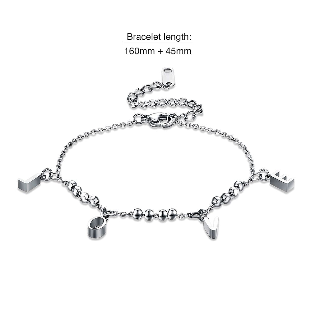 Bullion Gold Love Charm Bracelet