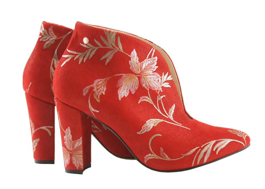 Bosccolo Womens Boots - Leaves Red