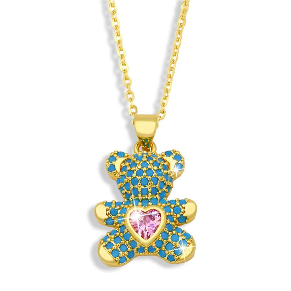 Bullion Gold Love Stories Little Bear Pendant Necklace