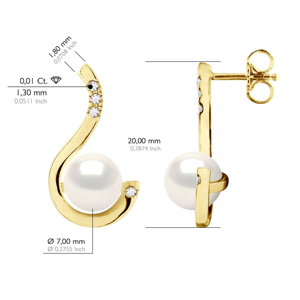 Earrings Prestige - Height Earrings 2,5 cm