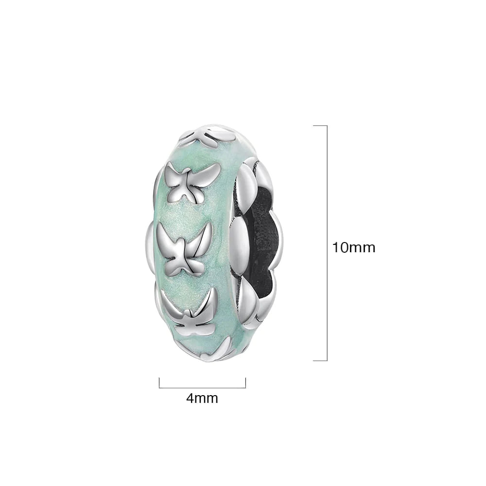 Solid 925 Signature Silver Lucy Sky Blue Charm