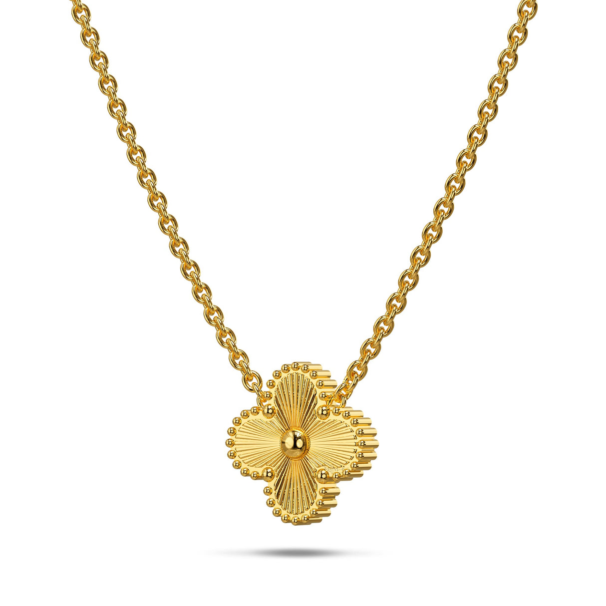 Bullion Gold Golden Clover Necklace