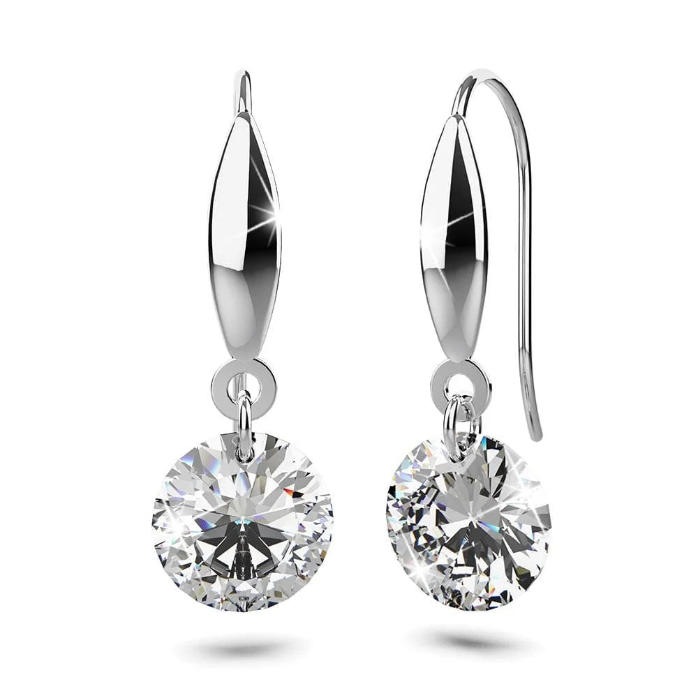 Solid 925 Sterling Silver Meru Hook Earrings