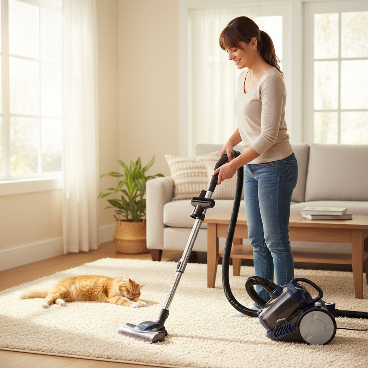 MyGenie 1000W Canister Pet Vacuum - Blue Grey