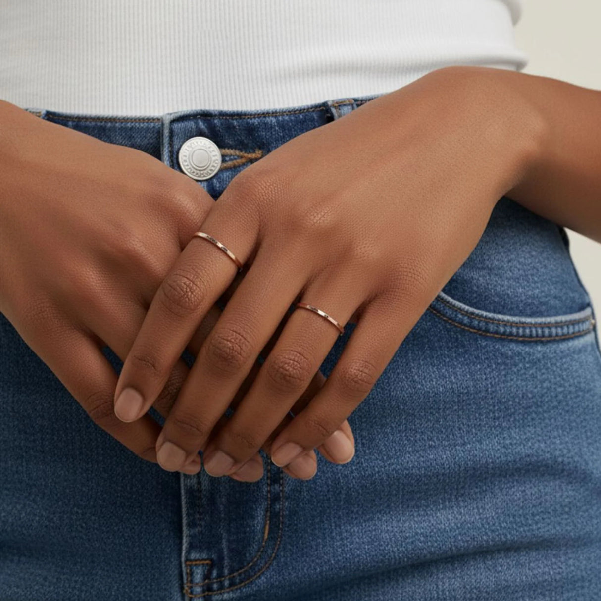 Bullion Gold Rose Gold Simplicity Slim Ring