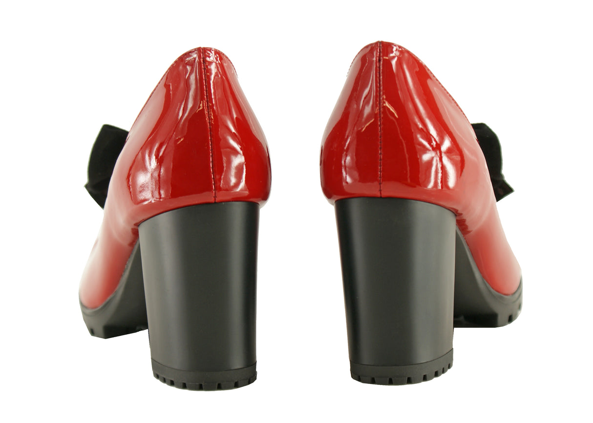 Bosccolo Womens Pumps - Red Lacquered