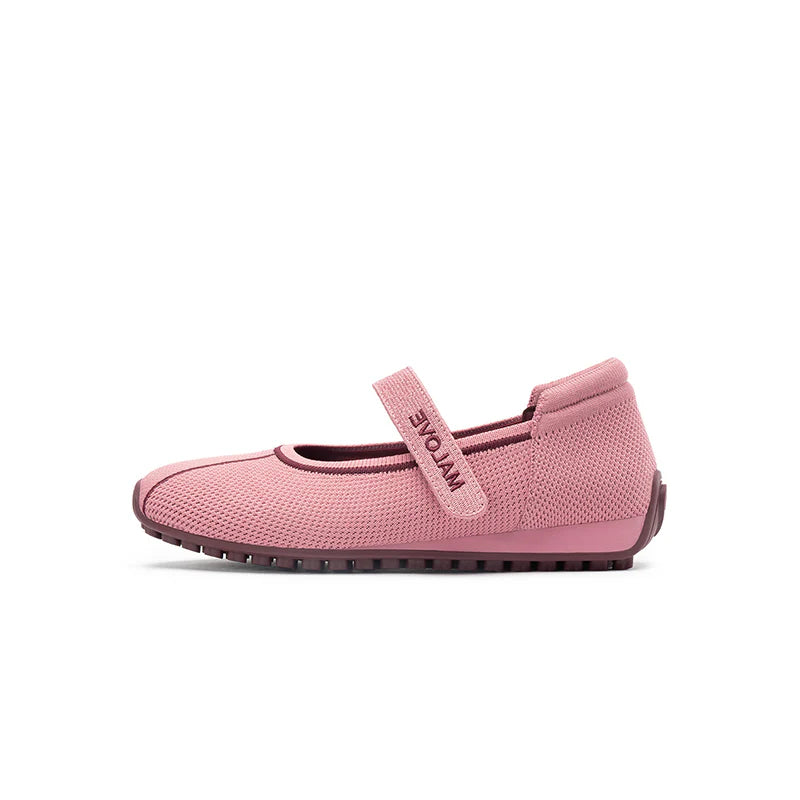 Sport Ballet Mary Jane Flats - Pink