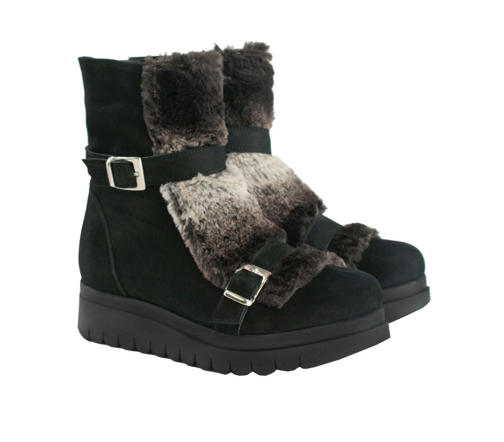 Bosccolo Womens Boots - Black Nubuck
