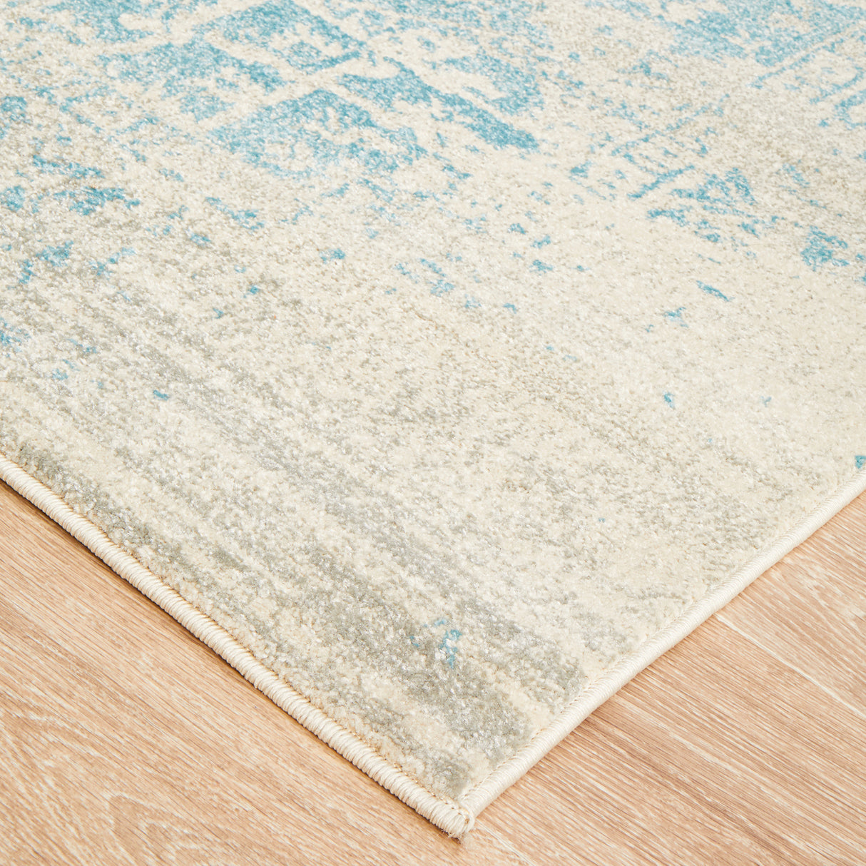 Evoke 253 White Blue Rug