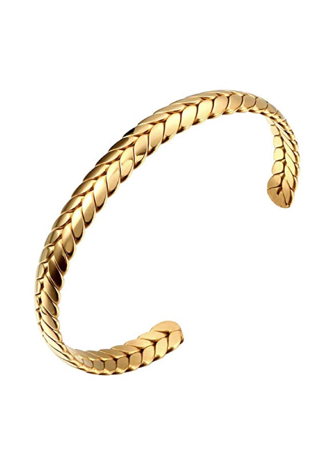 Stephen Oliver 18K Gold Plated Textured Cuff Bangle