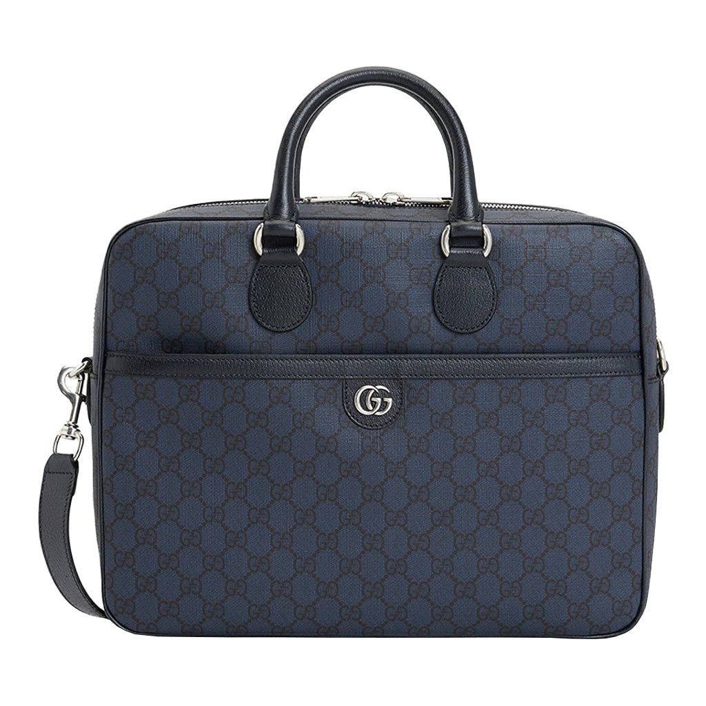 Gucci GG Monogram Briefcase - Blue