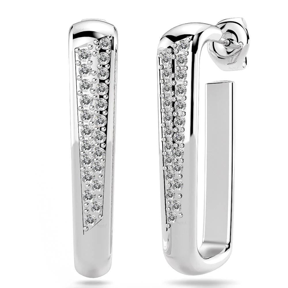 Krystal Couture Glamour C-Hoop Earrings Embellished with SWAROVSKI Crystals
