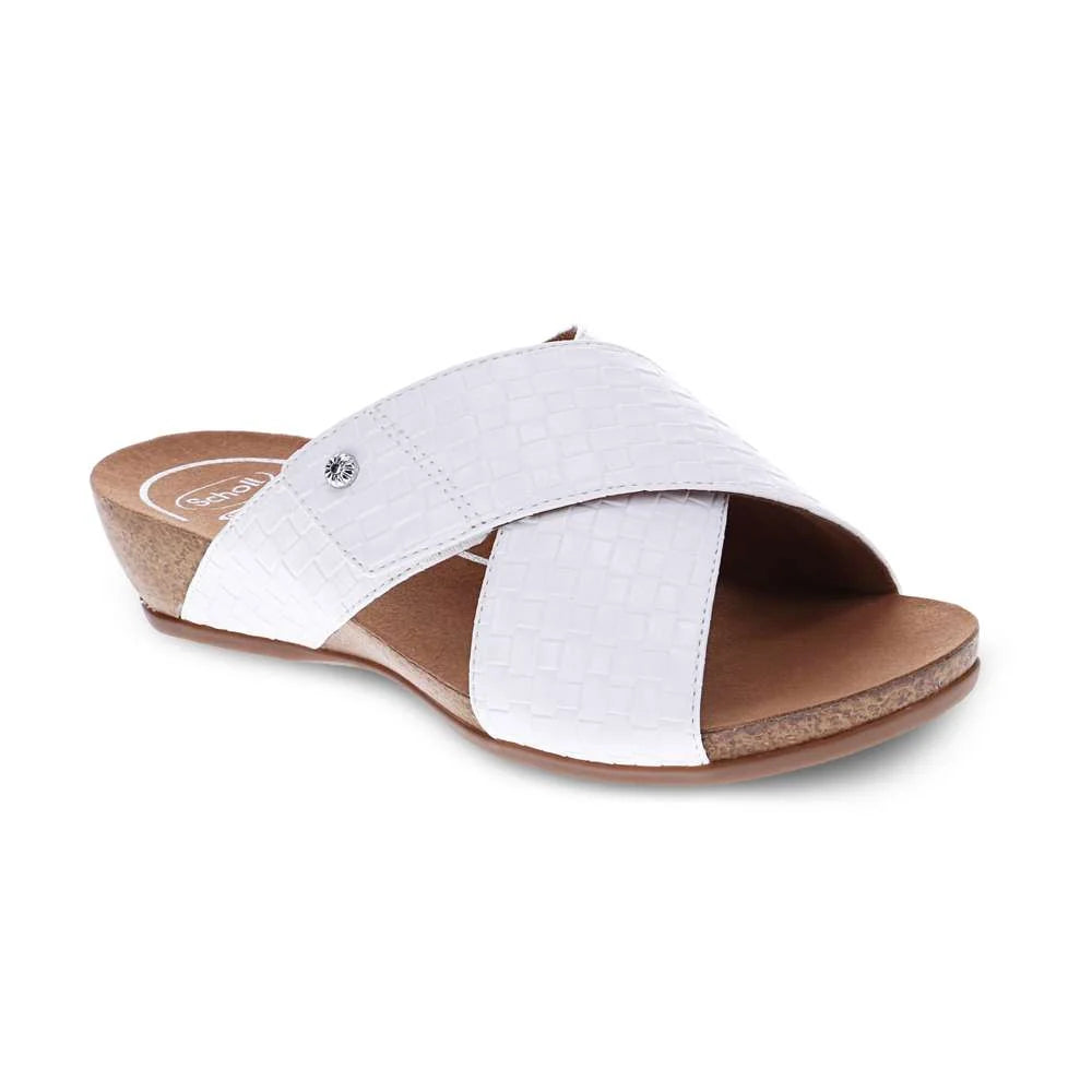 Scholl Jean Brick Wedge - White