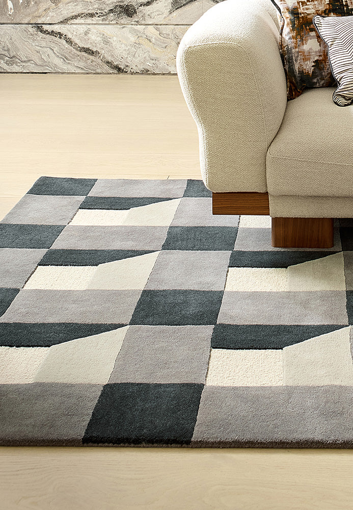 Harlequin Blocks Slate 141904 Rug