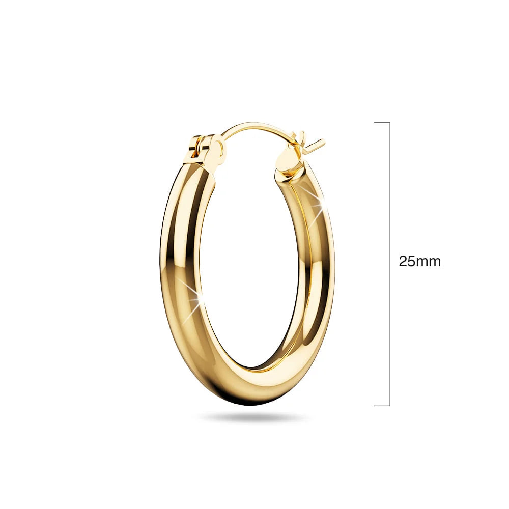 Bullion Gold Luscious Hoop Gold Layered Earrings
