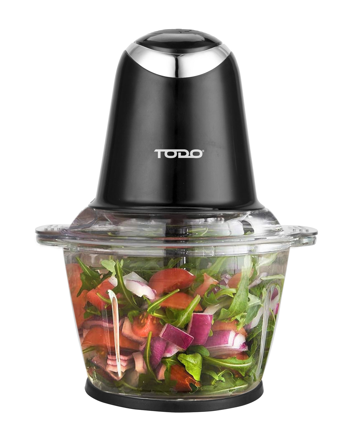 TODO 1L Food Chopper Processor Glass Bowl 2 Speed 200W Stainless Steel Blade
