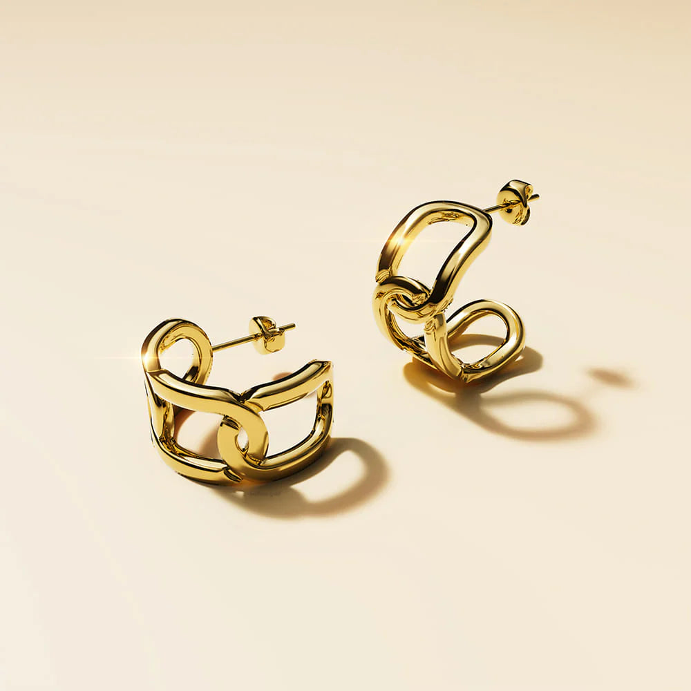 Bullion Gold Stellar Bullion Fusion Huggie Earrings
