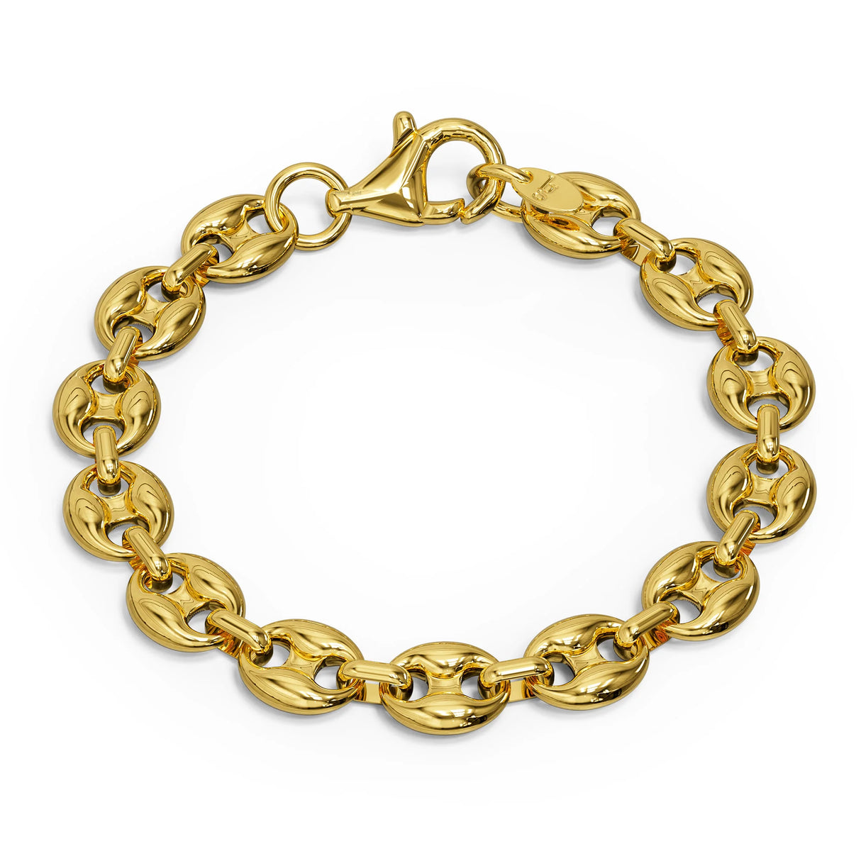 Bullion Gold Interlocking Anchor Link Bracelet in Gold - 11mm