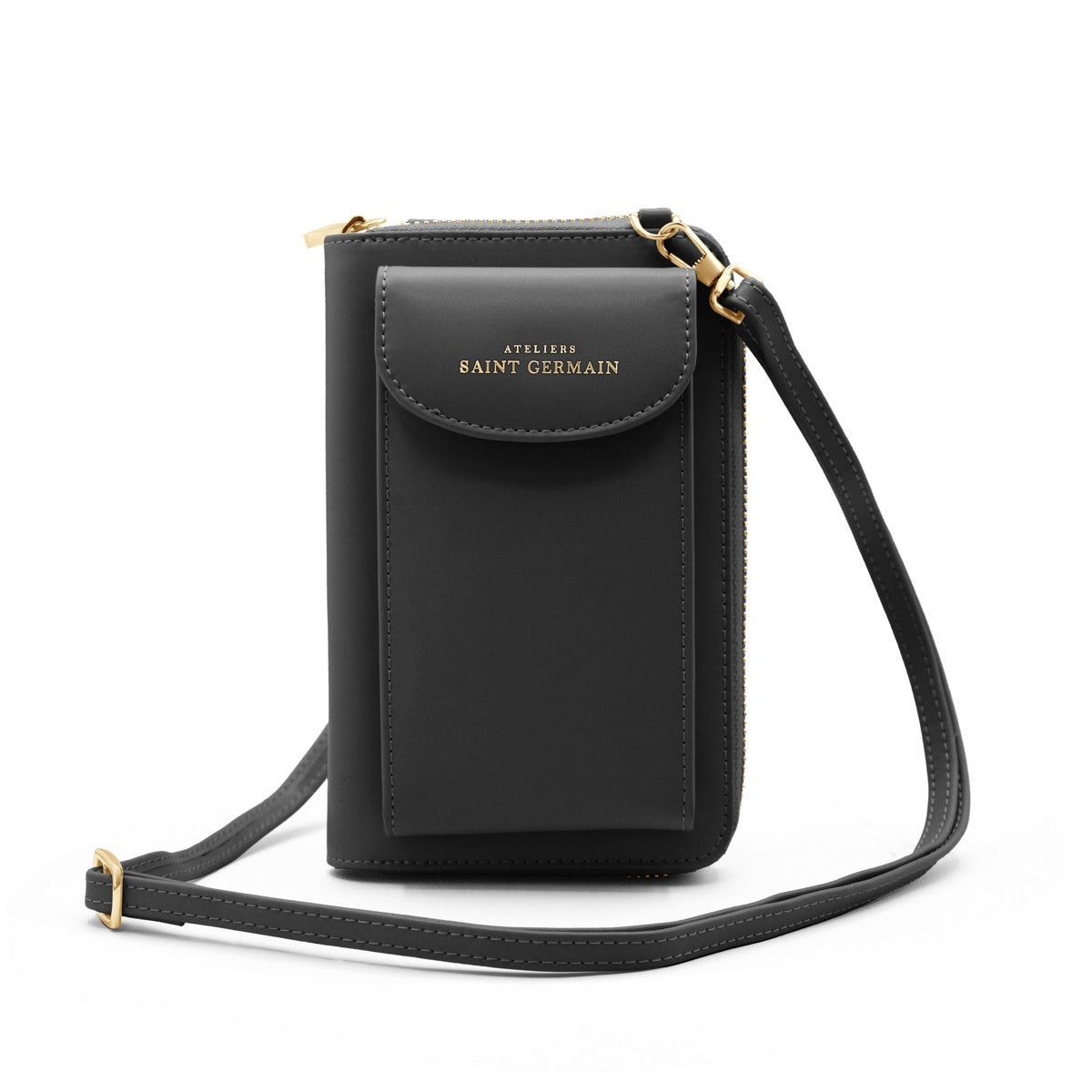 LONDON - Wallet Smartphone Crossbody Bag - BLACK