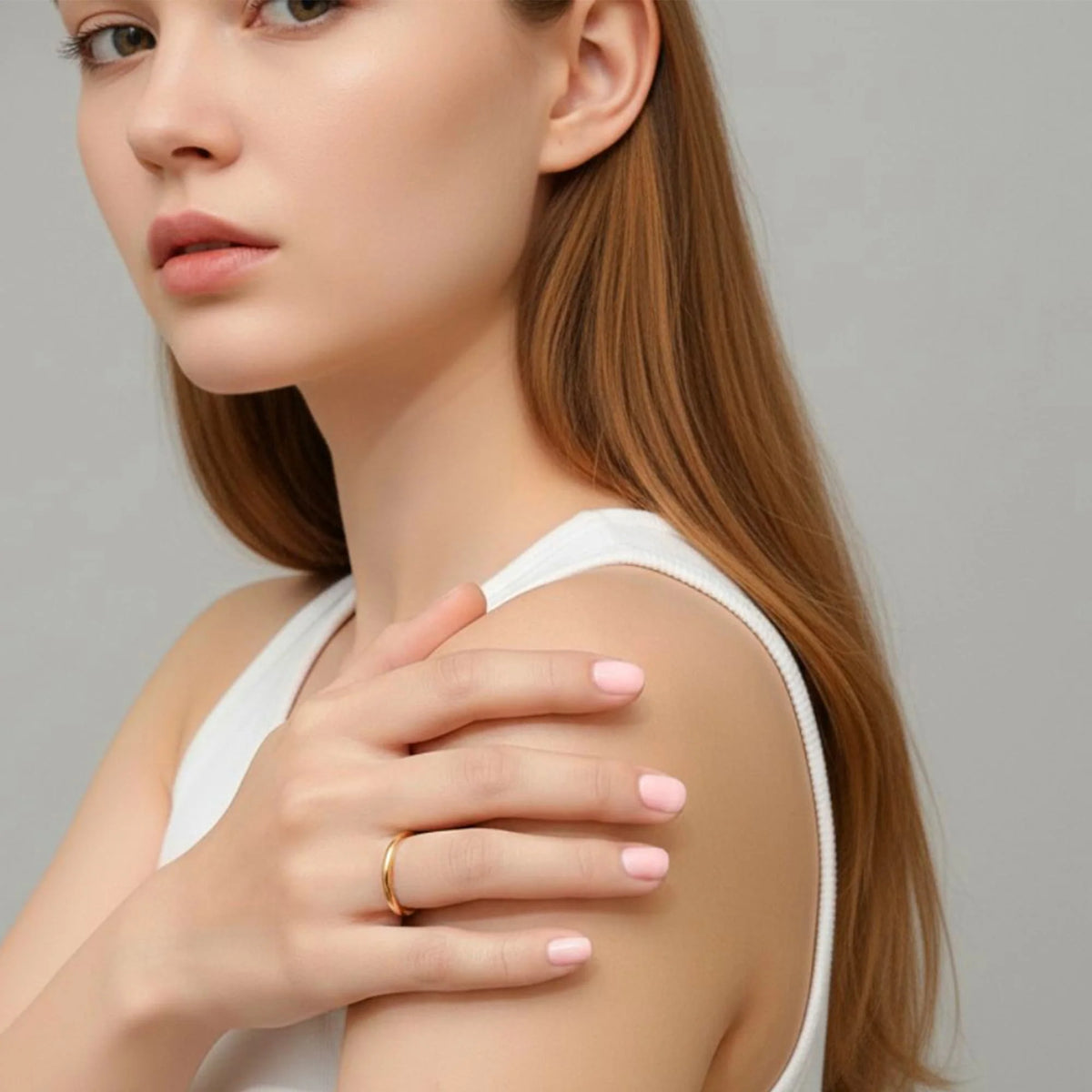 Bullion Gold Camille Minimal Stacker Ring in Gold