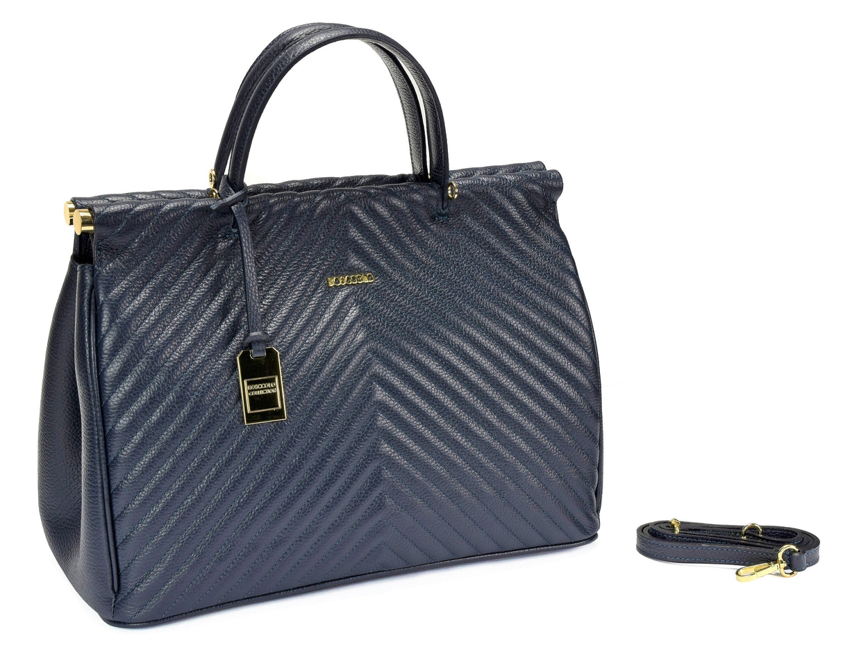 Bosccolo Handbag In Navy Blue