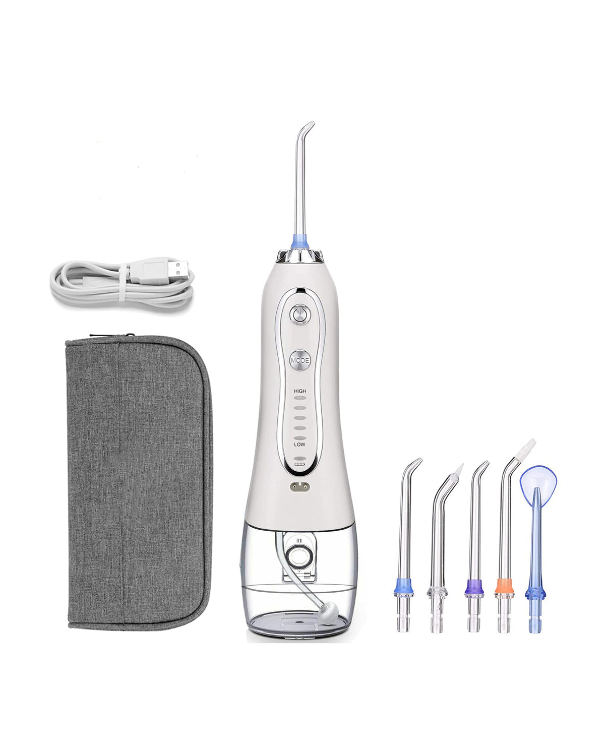 TODO Rechargeable Water Dental Jet Pick Flosser 5 Mode 110 PSI 2000mAh 3.7V Travel Oral Irrigator