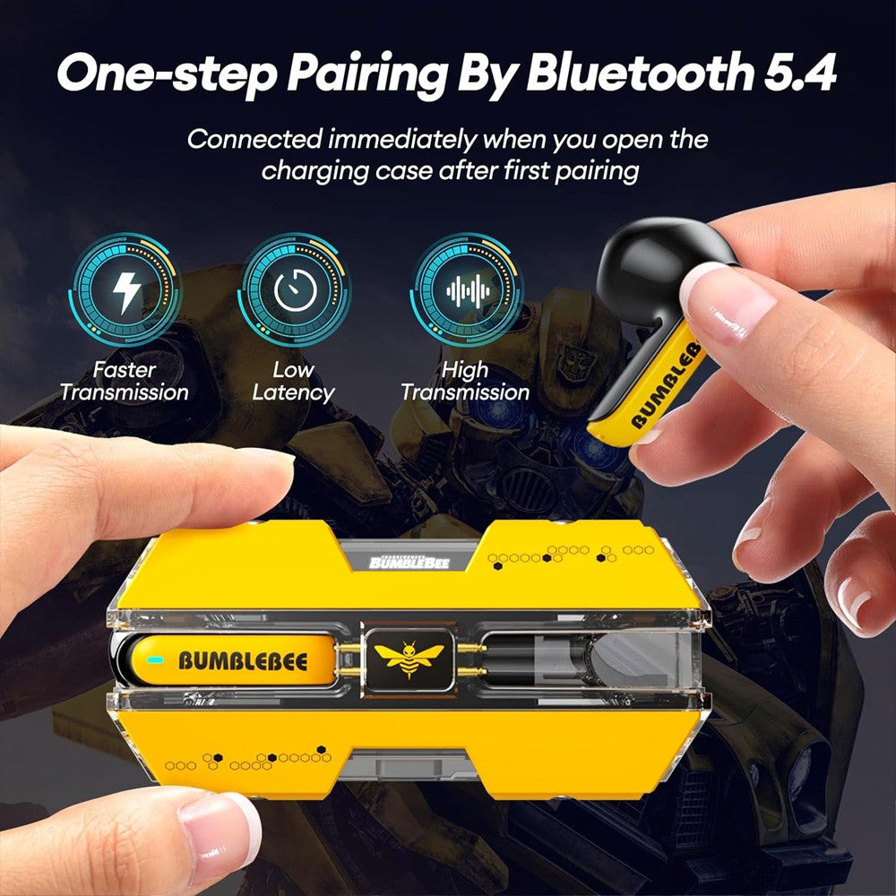 Transformers TWS Wireless Earbud Earphones Bluetooth V5.3 ENC Noise Reduction TF-T01 - Black