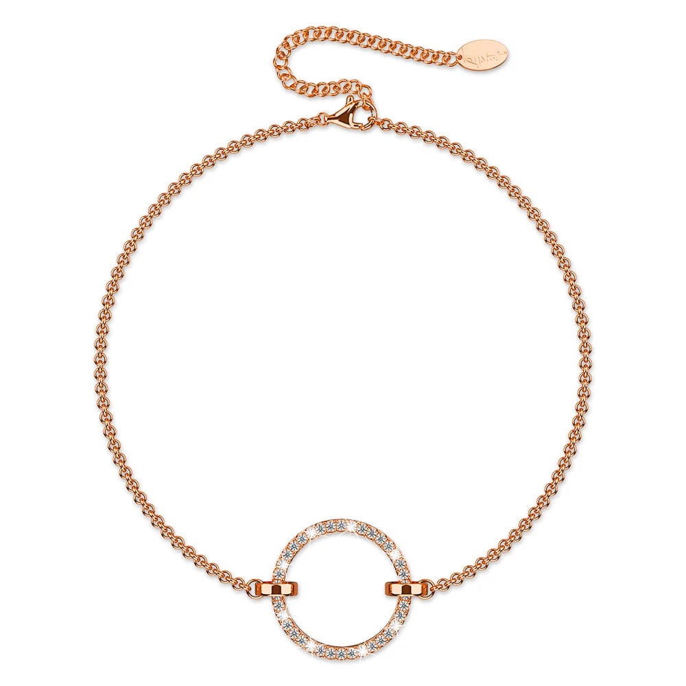 Boxed Orbit of Radiance Earrings & Beauty Bracelet Set with SWAROVSKI® Crystal in Rose Gold