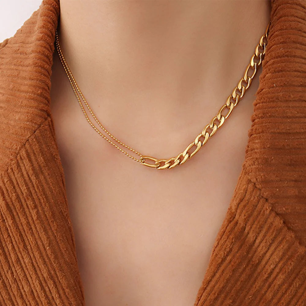Bullion Gold Classic Figaro Ball Chain Necklace