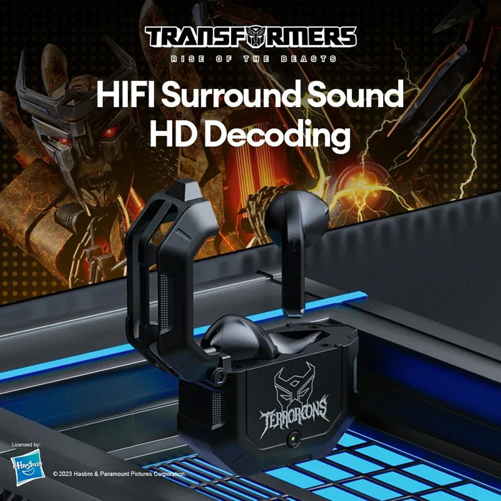 Transformers TWS Wireless Earbud Earphones Bluetooth V5.3 Noise Reduction TF-T12 - Yellow