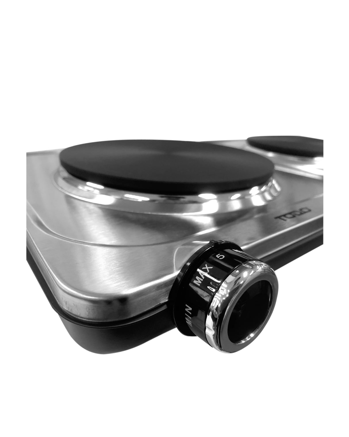 TODO 2250W Twin Hotplate Electric Cooktop Dual Plate Stainless Steel
