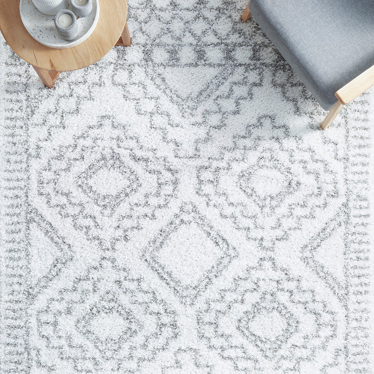 Casablanca Fez White Rug